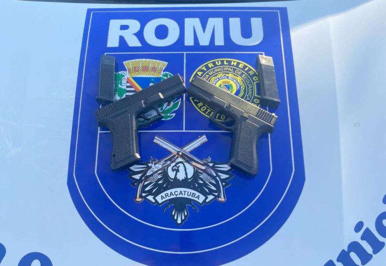 Guarda Municipal de Araçatuba apreende pistolas de airsoft em abordagem a irmãos