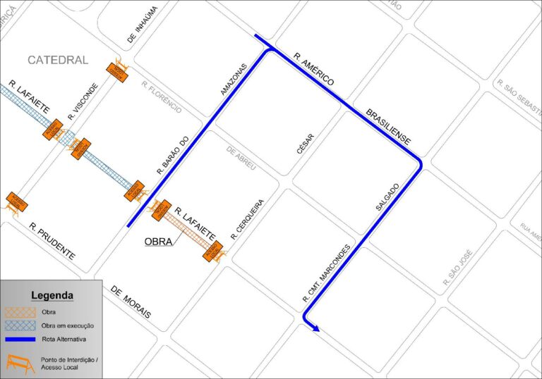 Rua Lafaiete terá novo trecho com interdição nesta quinta-feira
