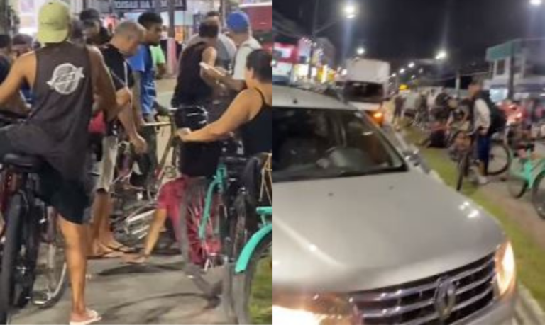 Motorista desmaia enquanto dirige e atropela ciclistas em Guarujá; Veja vídeo