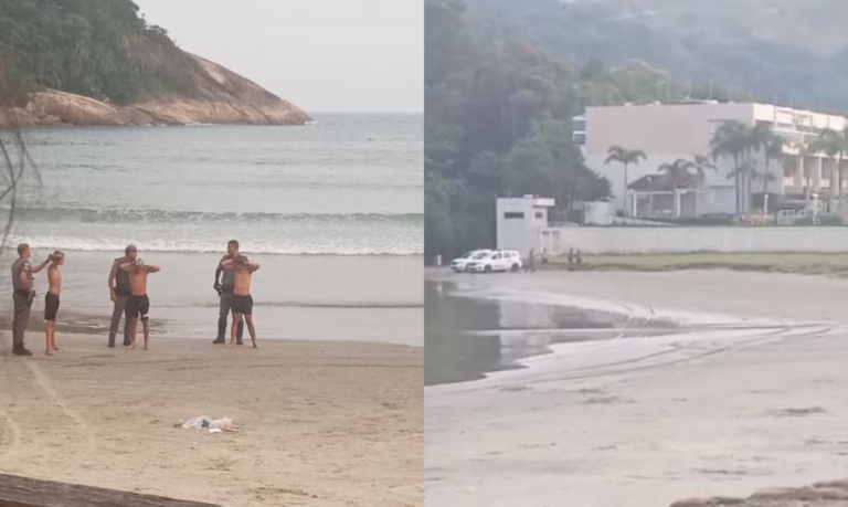 “Nadou, nadou e foi preso na praia”: Envolvidos em tentativa de assalto tentam fugir nadando mas são presos em Guarujá; VÍDEO
