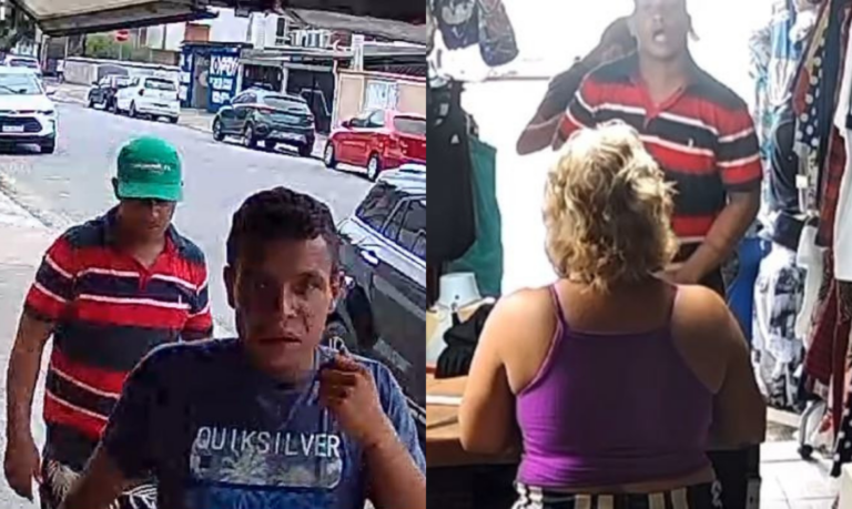 Dupla assalta loja em Santos e foge com R$ 100; VÍDEO NA ÍNTEGRA