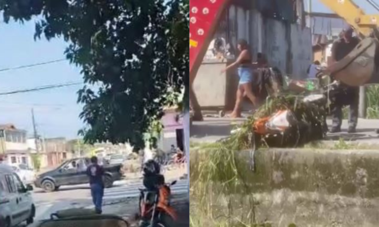 Moto do SAMU é roubada durante atendimento em São Vicente; Socorrista vai atrás de bandido e sofre acidente