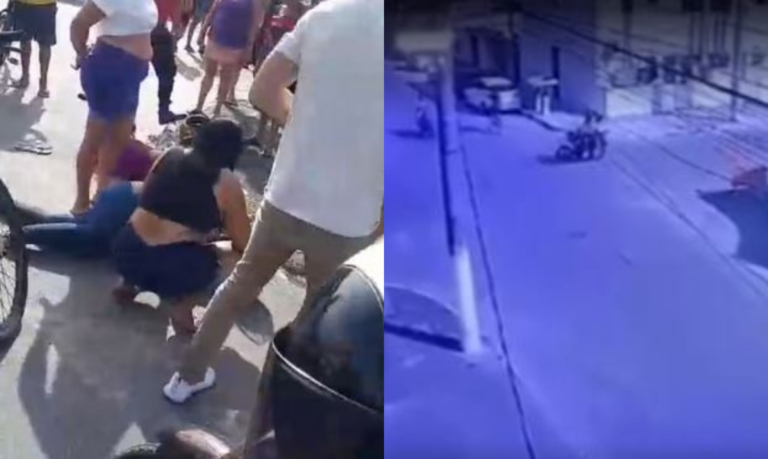 Vítima fatal: Garupa de moto é arremessada após acidente em Praia Grande; Veja o vídeo