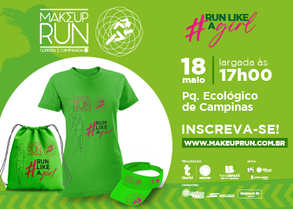 Make Up Run 2024: corrida e caminhada feminina mais charmosa está com inscrições abertas