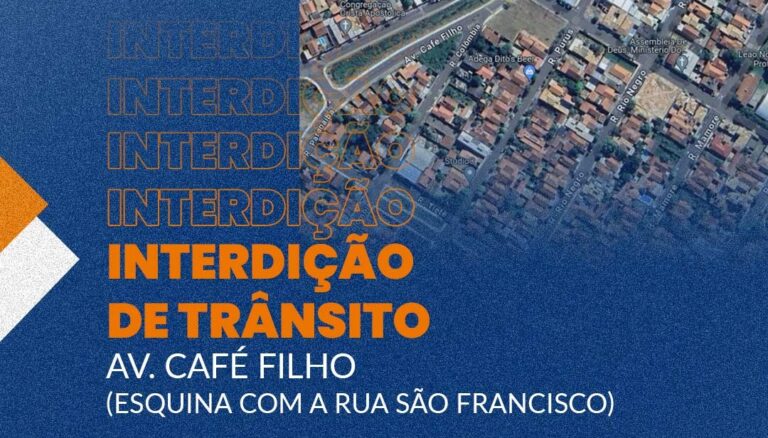 Avenida Café Filho terá interdição temporária para manutenção em Araçatuba