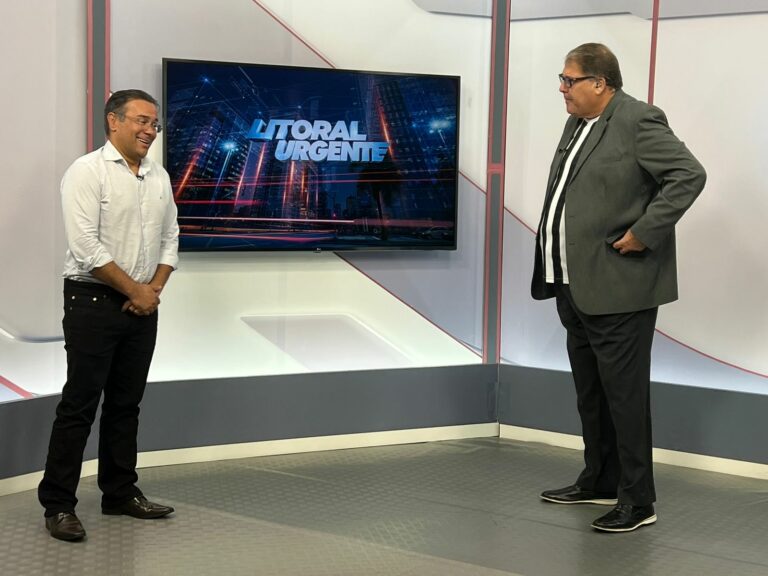 Prefeito Ademário de Cubatão comenta obras importantes da cidade durante participação no Litoral Urgente