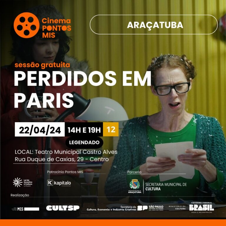 Cultura divulga programação das sessões de cinema do mês de abril em Araçatuba