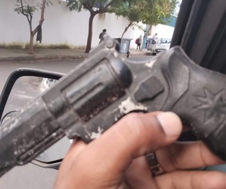 Réplica de revólver é encontrada atrás de escola e apreendida pela Guarda Municipal de Araçatuba