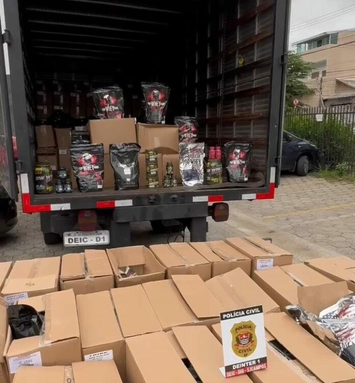Venda de suplementos alimentares falsificados no interior de SP