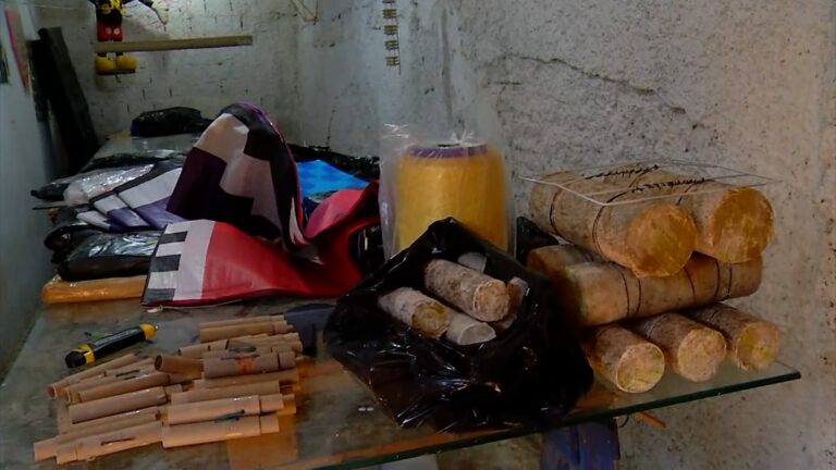 Guarda fecha fábrica clandestina de balões e fogos de artifício