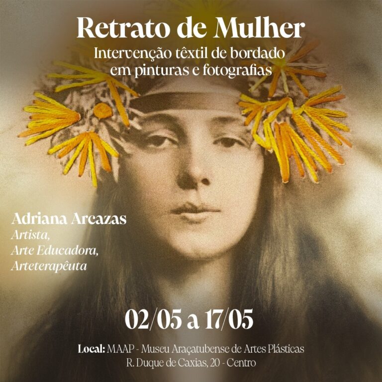 Exposição ‘Retrato de Mulher: A Conexão entre Fotografia, Pintura e Bordado’ chega a Araçatuba