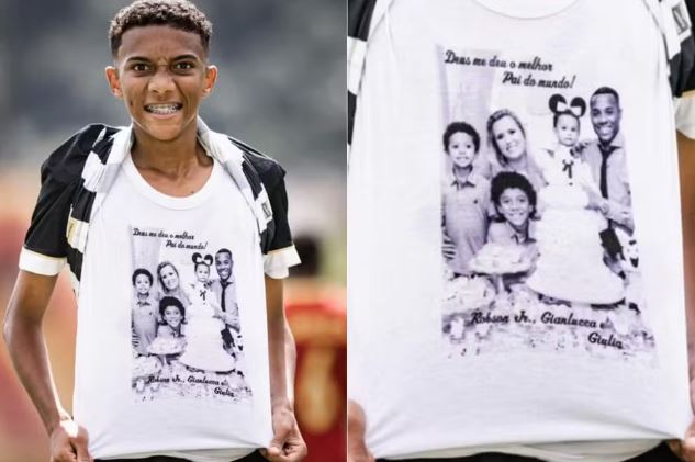 Ex-companheiros ajudam filho de Robinho, que começa a brilhar no Santos