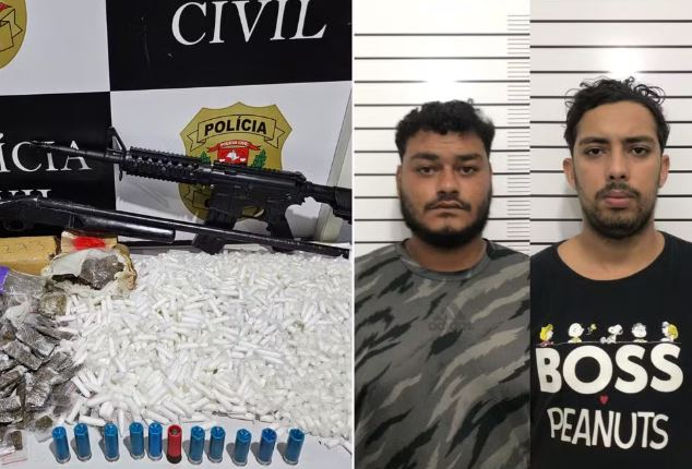 Suspeitos de assalto e armazenamento de armas e veículos para criminosos são presos em Guarujá