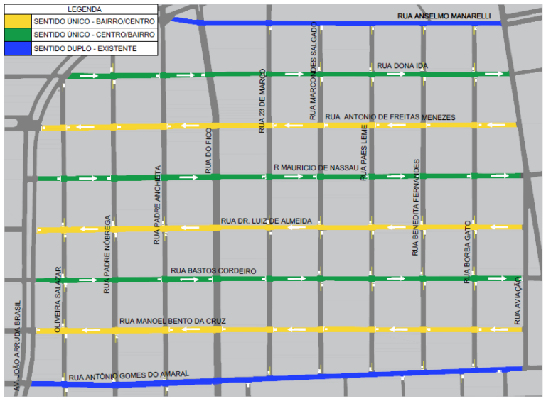 Ruas do bairro Santana tem sentido alterado nesta quinta-feira