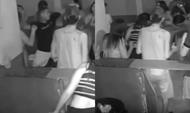 VÍDEO: Veja momento que segurança é agredido com capacetadas por expulsar cliente de boate em São Vicente
