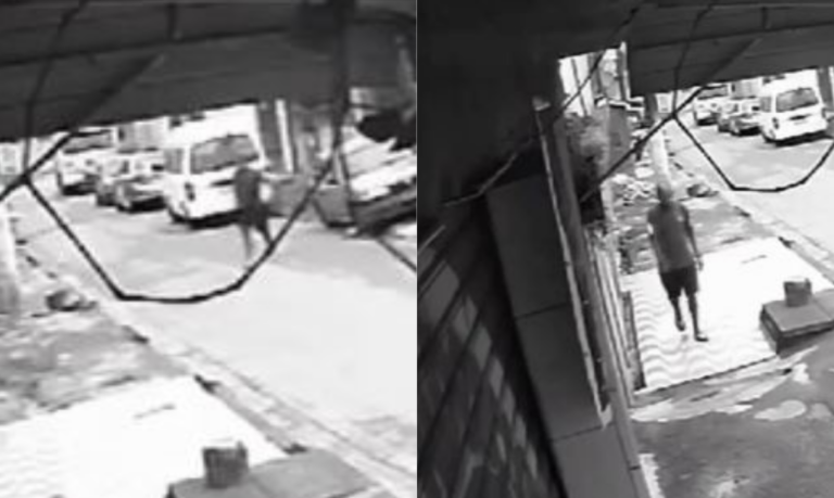 Homem aparece colocando fogo em kombi que resultou na morte de duas pessoas em São Vicente