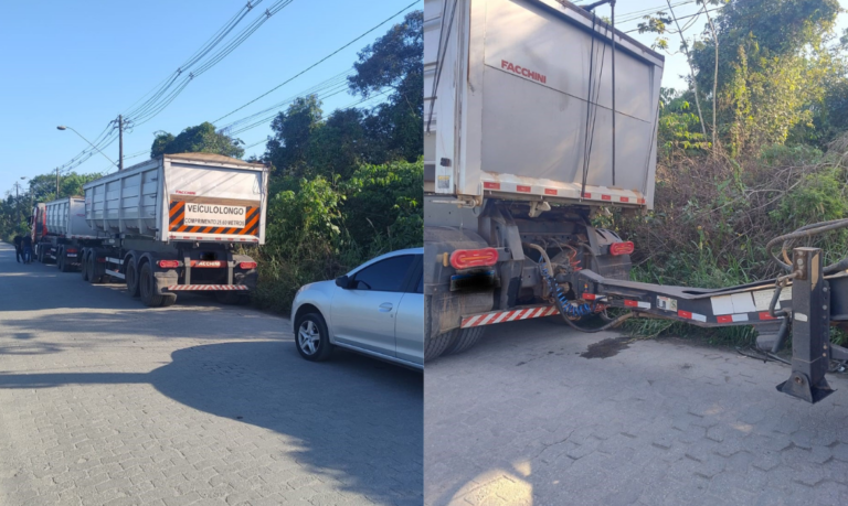 Ladrões sequestram motorista de caminhão e roubam carretas; Veículo já foi recuperado