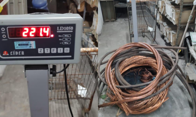 Três homens são presos em flagrante por furto de mais de 200 kg de cobre em empresa de Cubatão