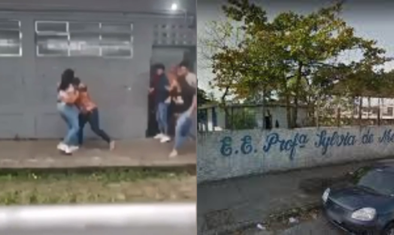 “Escola ou ringue?”: Alunas brigam dentro de unidade de ensino de Praia Grande; VÍDEO