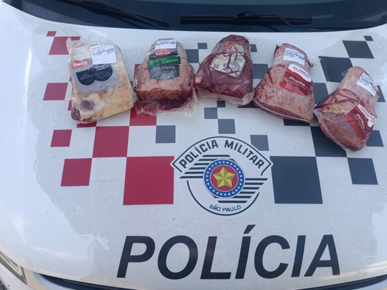 Homem é preso após ser flagrado com peça de picanha furtada