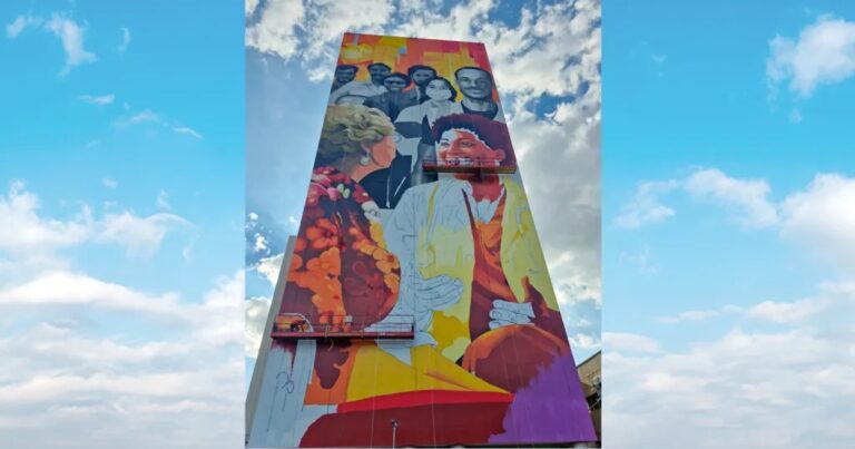 HC de Ribeirão Preto homenageia profissionais da saúde com pintura a céu aberto
