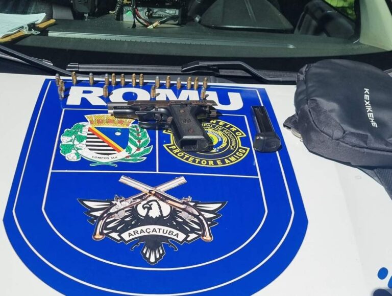 Pistola é apreendida no ginásio Plácido Rocha durante as finais dos Jogos da Melhor Idade