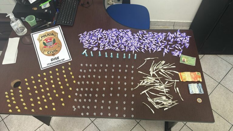 Traficantes são presos em flagrante em Mongaguá; Mais de 700 porções de drogas apreendidas