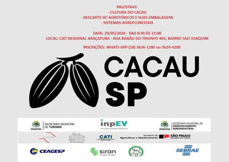 Parceria Agro promove palestras sobre cacau em Araçatuba
