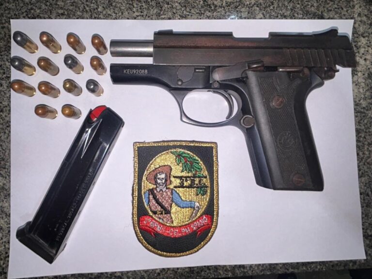 Desempregado é flagrado com arma, alega origem no ‘mercado negro’ e é liberado após fiança de R$ 2 mil