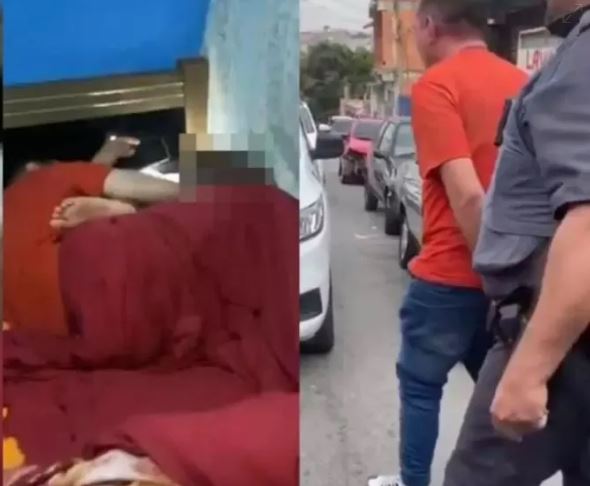 Mãe flagra pai abusando sexualmente da própria filha de 8 anos; Homem é linchado por vizinhos; VÍDEO