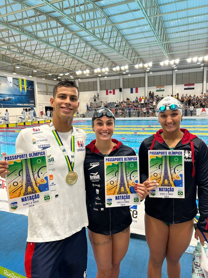 Universidade de Santos classifica três nadadores para Olímpiadas de Paris; Seletivas continuam