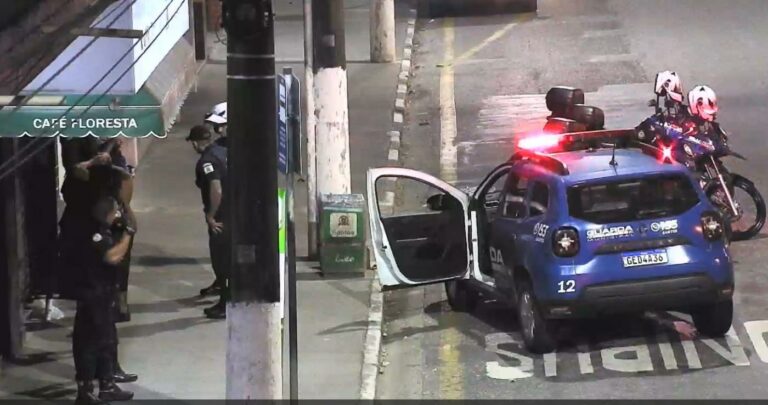 Homens são detidos por pichação em comércio de Santos