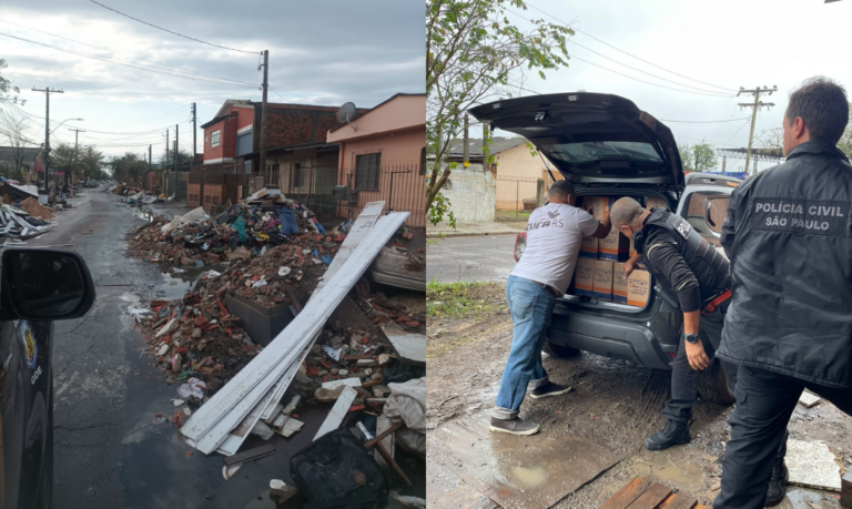 Policiais civis de Santos completam uma semana trabalhando na segurança do Rio Grande do Sul; Veja!