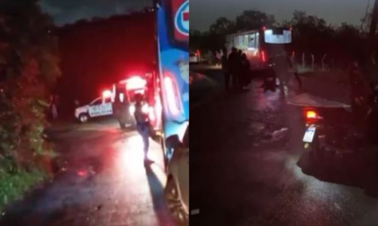 Mulher morre em acidente entre moto e ônibus municipal em Guarujá