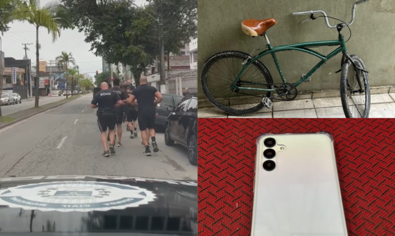 Guardas municipais de Santos interrompem treinamento de corrida para prender homem por furto de celular