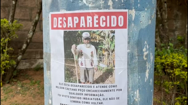 Família procura por idoso desaparecido; câmeras de segurança registraram últimos passos