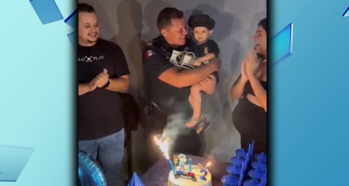 Fã número 1! Criança de 2 anos ganha festa da GCM em Indaiatuba