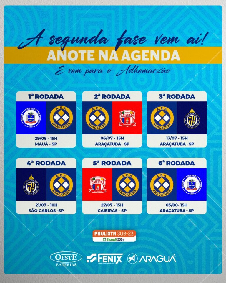 Federação Paulista de Futebol divulga tabela da segunda fase da Bezinha