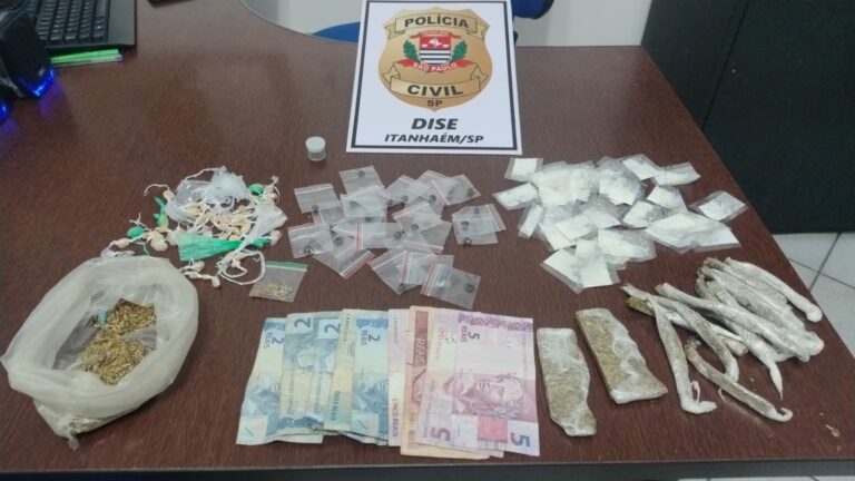 Adolescente é apreendido com sacola cheia de drogas em Peruíbe