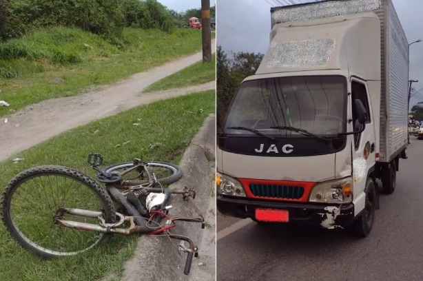 Idoso morre atropelado por caminhão em rodovia de Guarujá