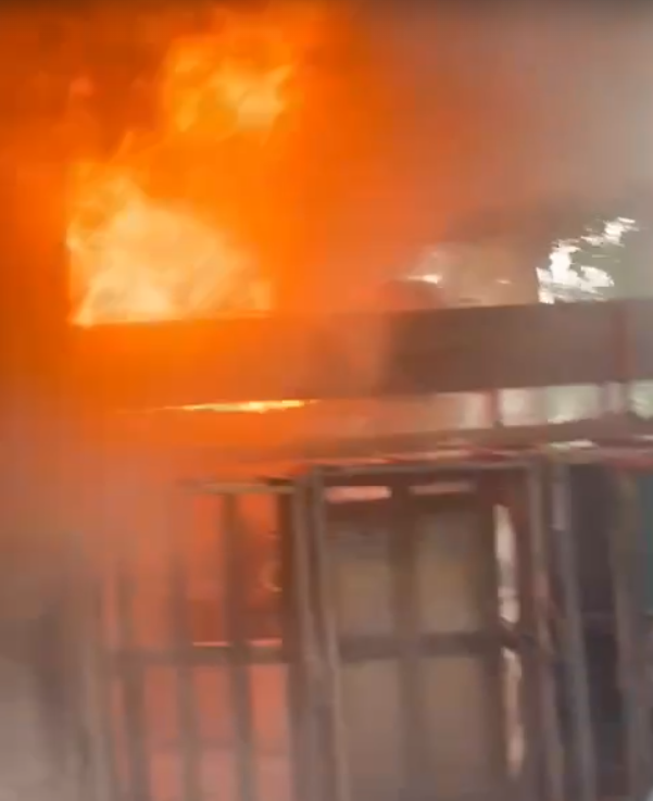 VÍDEO: Incêndio atinge casa e cachorro é salvo por bombeiros