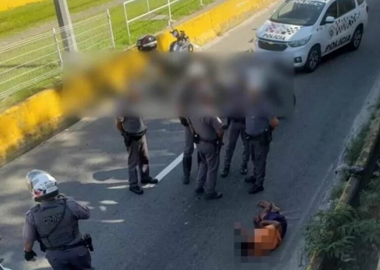 Ladrão de celular é baleado após assalto em São Vicente
