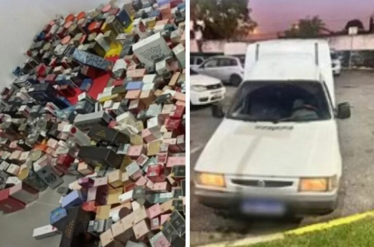 Criminosos abandonam veículo com carga de perfumes importados e fogem