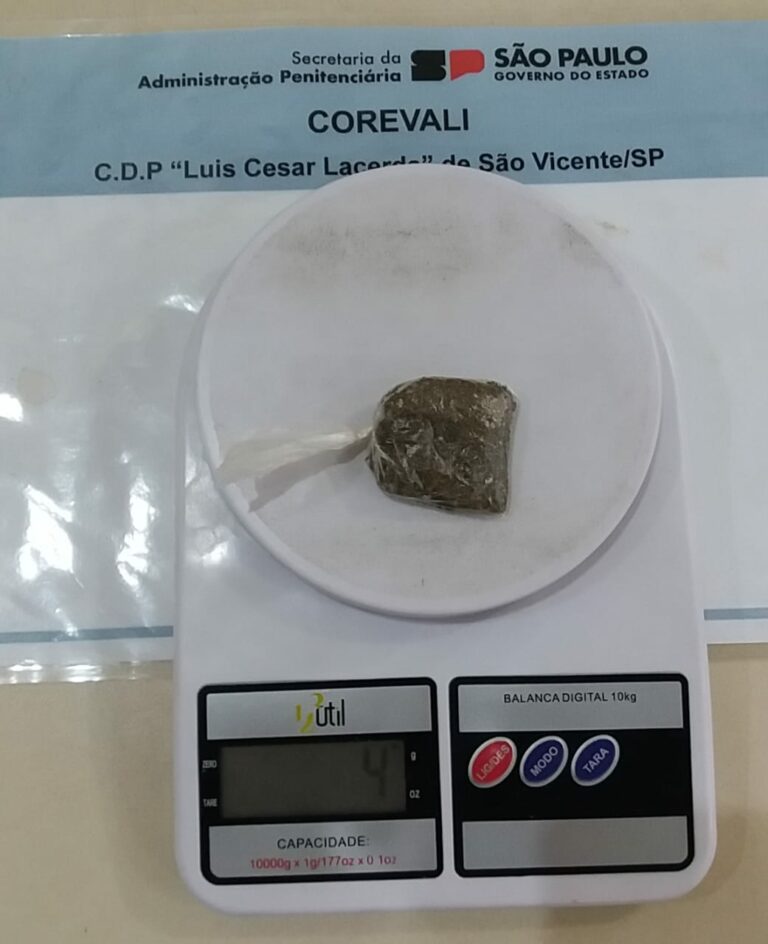 Companheira de detento é flagrada tentando entrar com droga em CDP de São Vicente