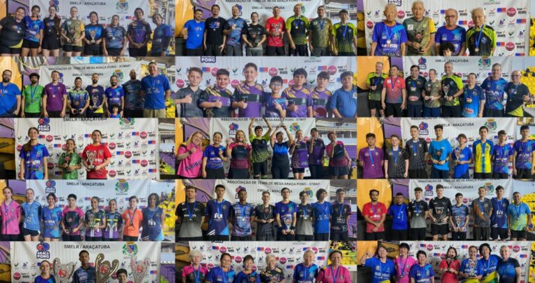 Tênis de Mesa de Araçatuba fica em 3º lugar em etapa da Liga Oeste