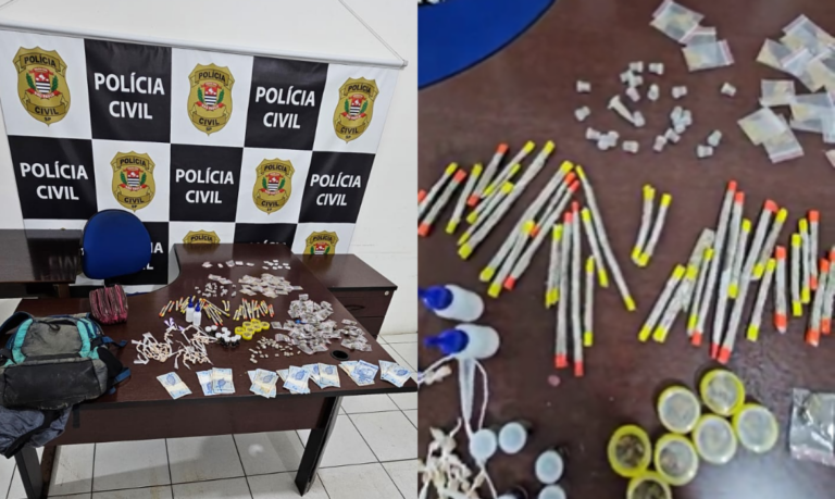 Traficante é preso com mochila cheia de drogas em Mongaguá