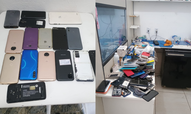 Polícia apreende celulares roubados em assistências técnicas de cidades do litoral de SP