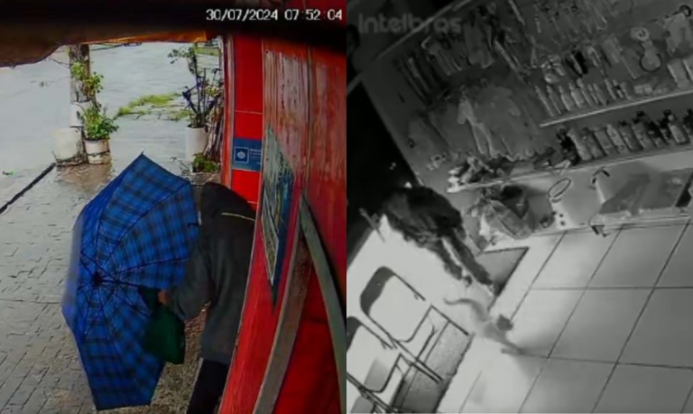 Petshop é furtado e pai da dona do estabelecimento acaba atropelando homem errado; VÍDEO