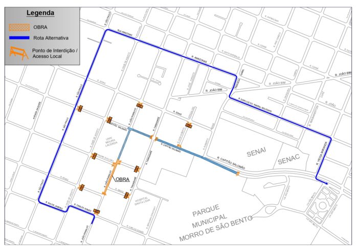 Mapa Desvio João Ramalho entre P. Euclides e Minas