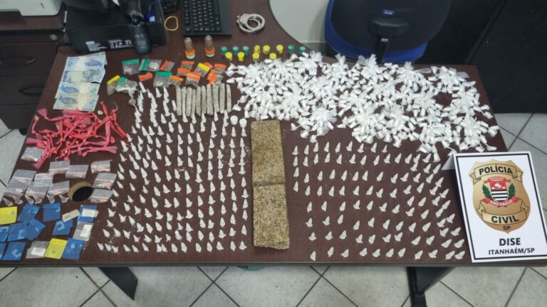 Homem é preso com drogas no quintal de casa em Mongaguá